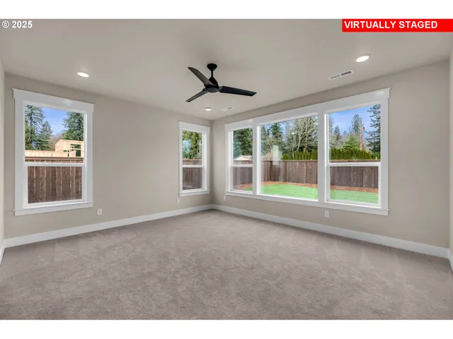 a view of livingroom with furniture window and outside view