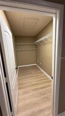 a view of a walk in closet