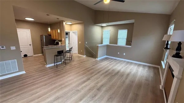 a view of livingroom with furniture and wooden floor