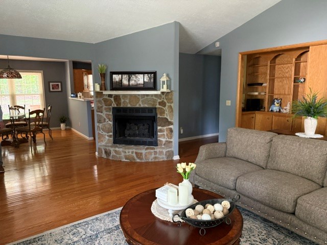 2948 Hendriske Road Young Harris, GA 30582 - Photo 3 of 20 a living room with furniture and a fireplace