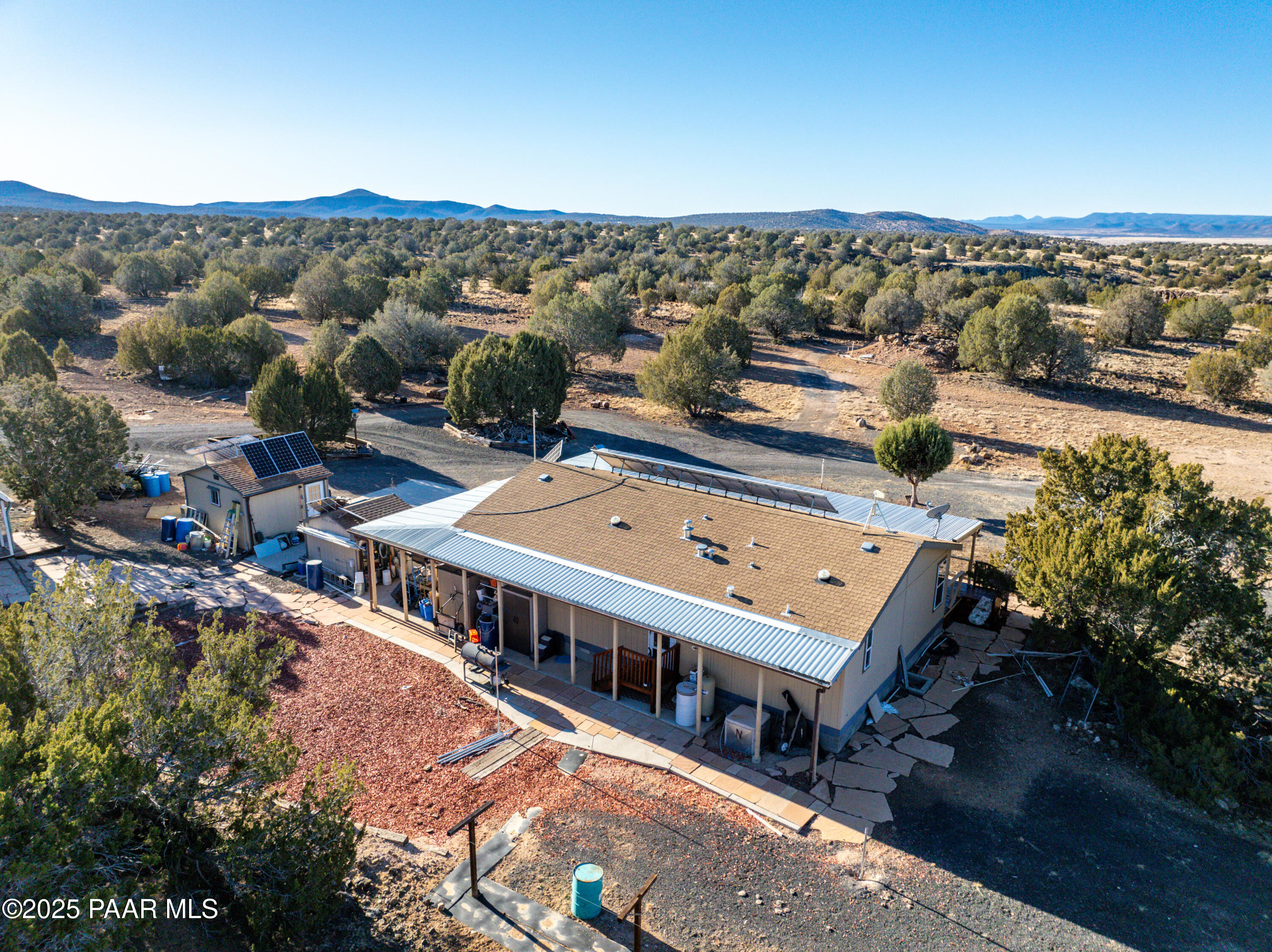 10777 Raging Crab Road Ash Fork, AZ 86320 - Photo 3 of 44 Aerial back porch 3