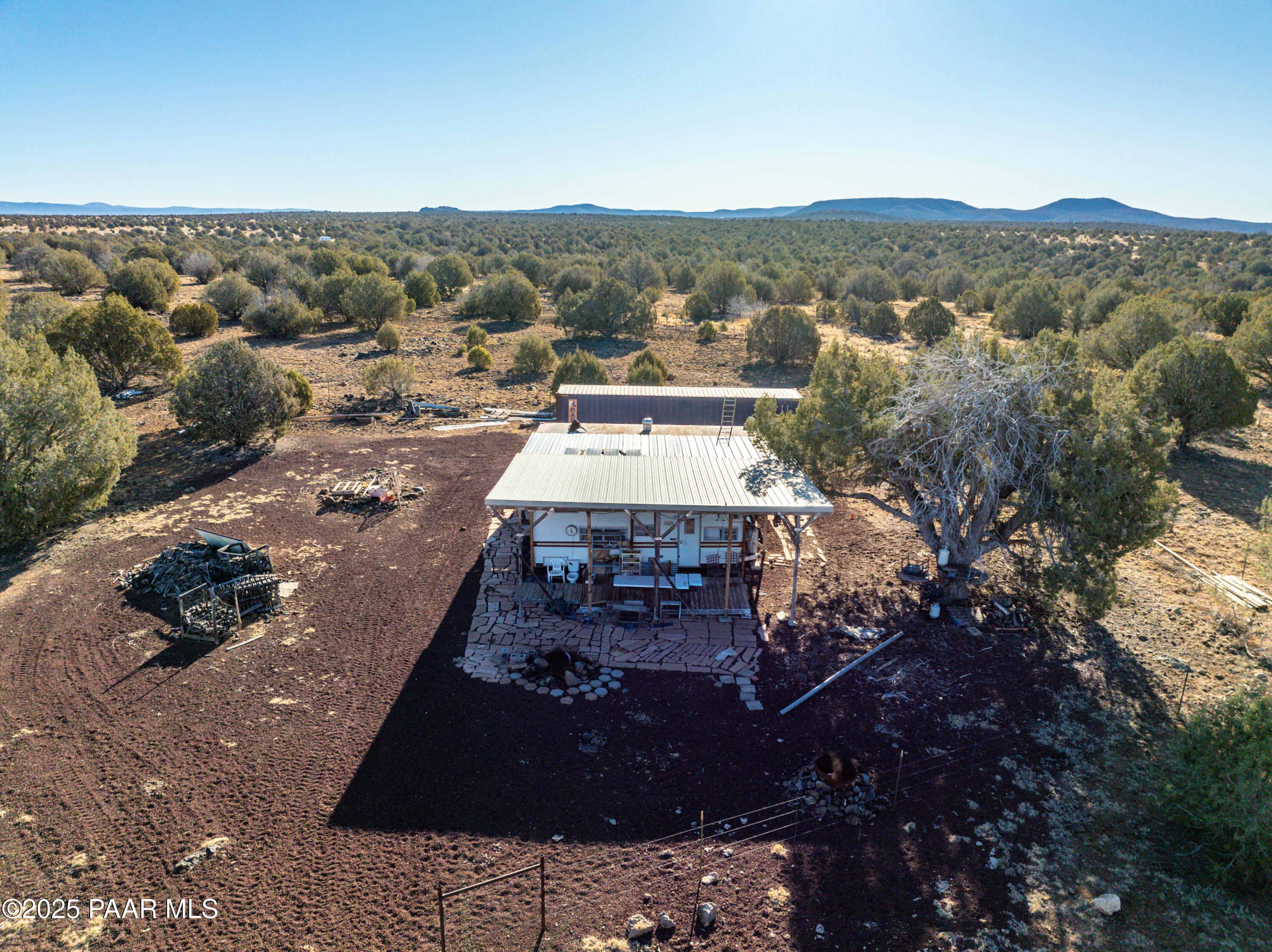 10777 Raging Crab Road Ash Fork, AZ 86320 - Photo 33 of 44 Aerial Travel trailer