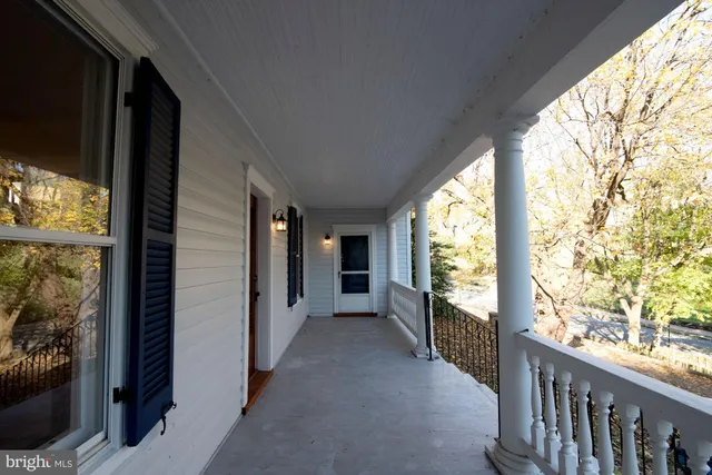 a view of a porch