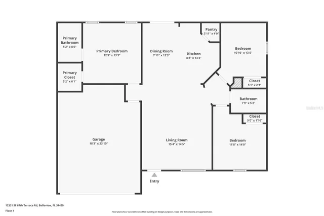$244,900 | 12331 Southeast 67th Terrace Road, Belleview, FL 34420