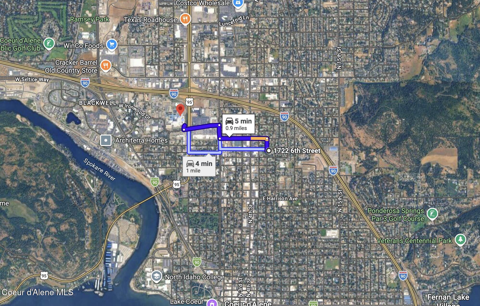 1722 6th Street Coeur D'Alene, ID 83814 - Photo 30 of 32 DISTANCE TO KOOTENAI HEALTH