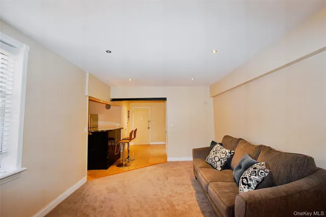 a living room with furniture and a couch