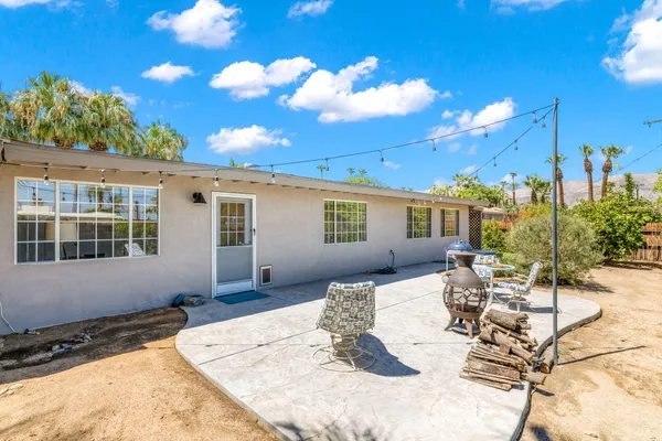 a view of a house with a patio
