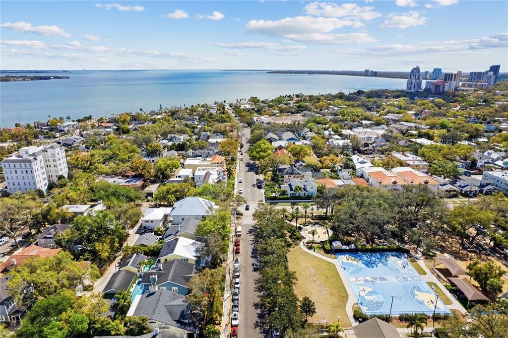 824 South Rome Avenue Tampa, FL 33606 - Photo 40 of 45 an aerial view of a city with lots of residential buildings ocean and mountain view in back
