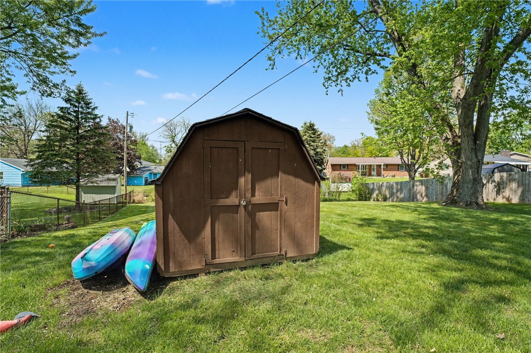 4919 Silver Arrow Drive Riverside, OH 45424 - Photo 49 of 57 This spacious backyard offers a charming shed for additional storage.
