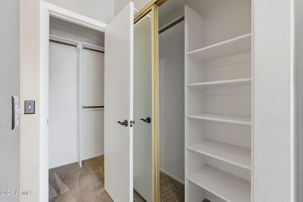 a view of a walk in closet