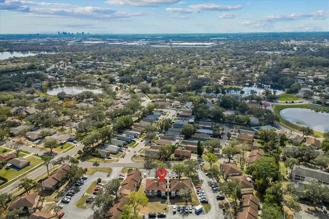an aerial view of multiple house