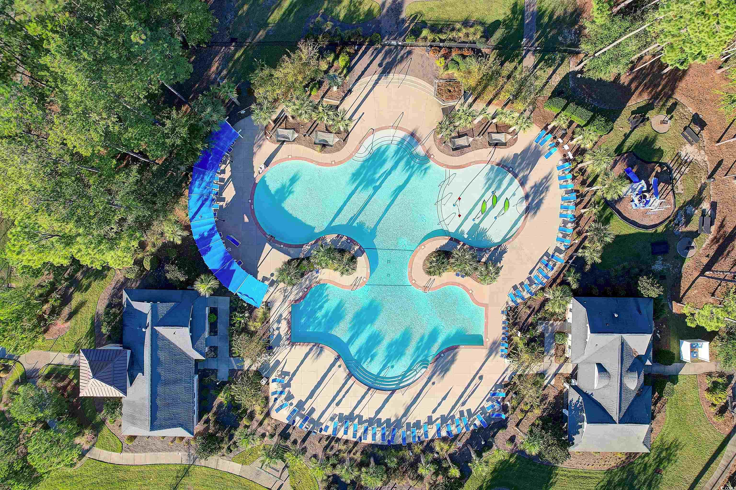 1573 Culbertson Avenue Myrtle Beach, SC 29577 - Photo 38 of 40 Aerial view of property and surrounding area with a pool area