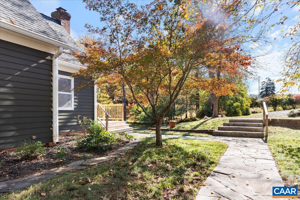 555 Gillums Ridge Road Charlottesville, VA 22903 - Photo 7 of 66 a view of a yard with plants and large trees