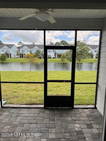 a view of an ocean from a window