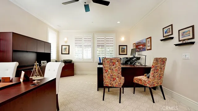 a view of a backyard with plants and a barbeque with potted plants