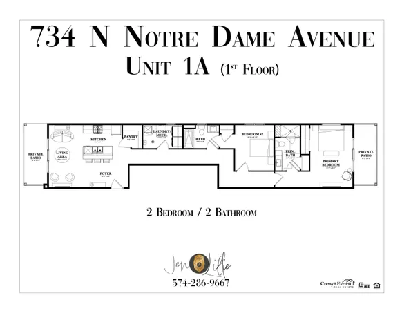 $949,000 | 734 North Notre Dame Avenue, Unit 1B, South Bend, IN 46617