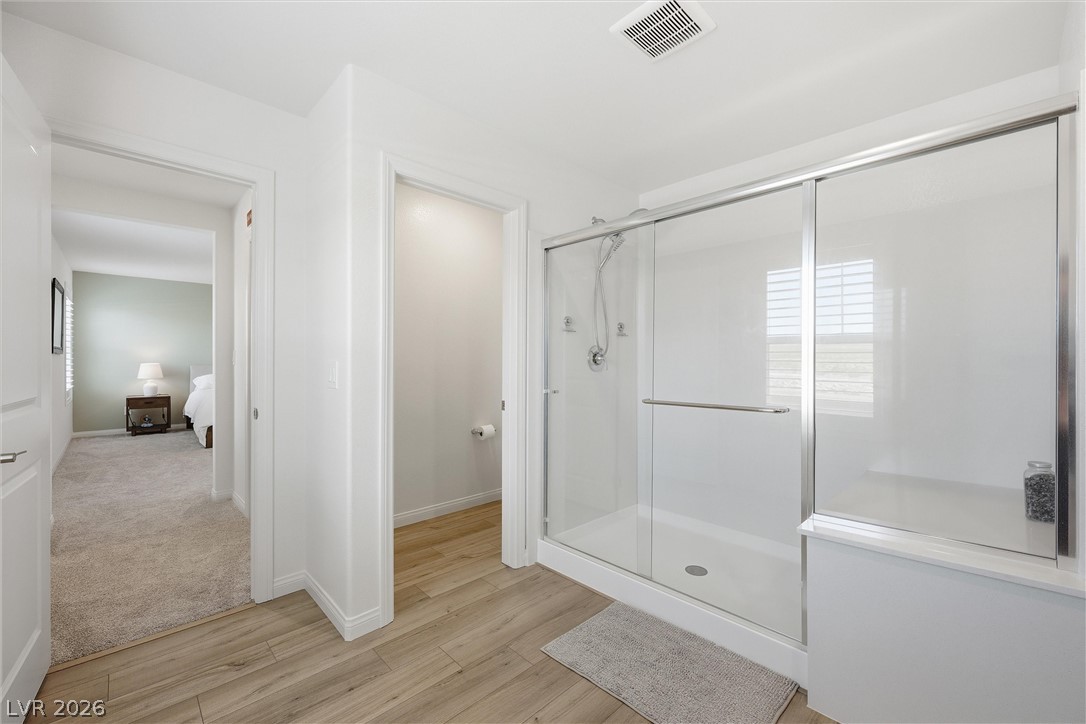 3705 Alla Rocca Avenue Henderson, NV 89044 - Photo 24 of 50 This bathroom features a contemporary shower and durable flooring.