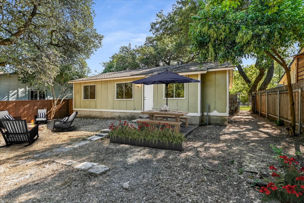 736 Wales Way Austin, TX 78748 - Photo 19 of 25 a view of a house with backyard and sitting area
