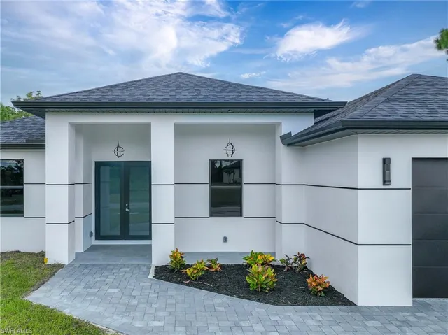 a front view of a house