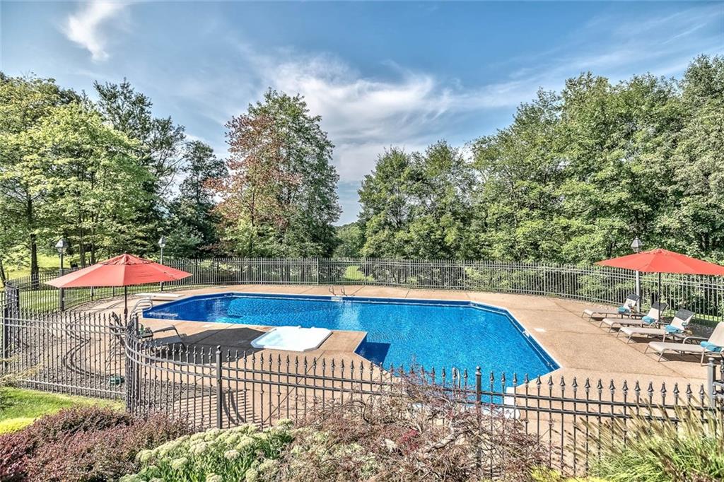 121 Buckthorn Drive Baden, PA 15005 - Photo 3 of 25 Perfect space to enjoy your summer. Fenced in Alpine heated pool with built-in hot tub plus plenty of patio area. Pool depth ranges from 3' to 10'. Safety cover included. Surrounded by trees for privacy.