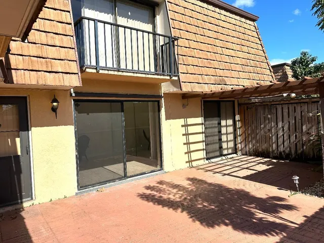 a backyard of a house