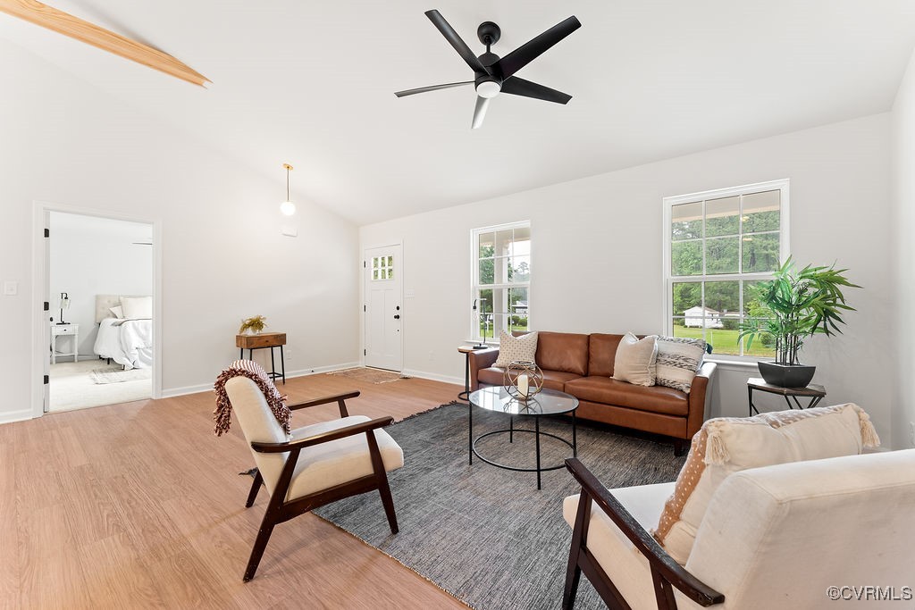 26354 Old Pitts Road Ruther Glen, VA 22546 - Photo 10 of 36 Living area with light wood finished floors, a cei