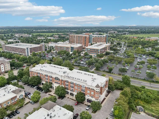 an aerial view of multiple house
