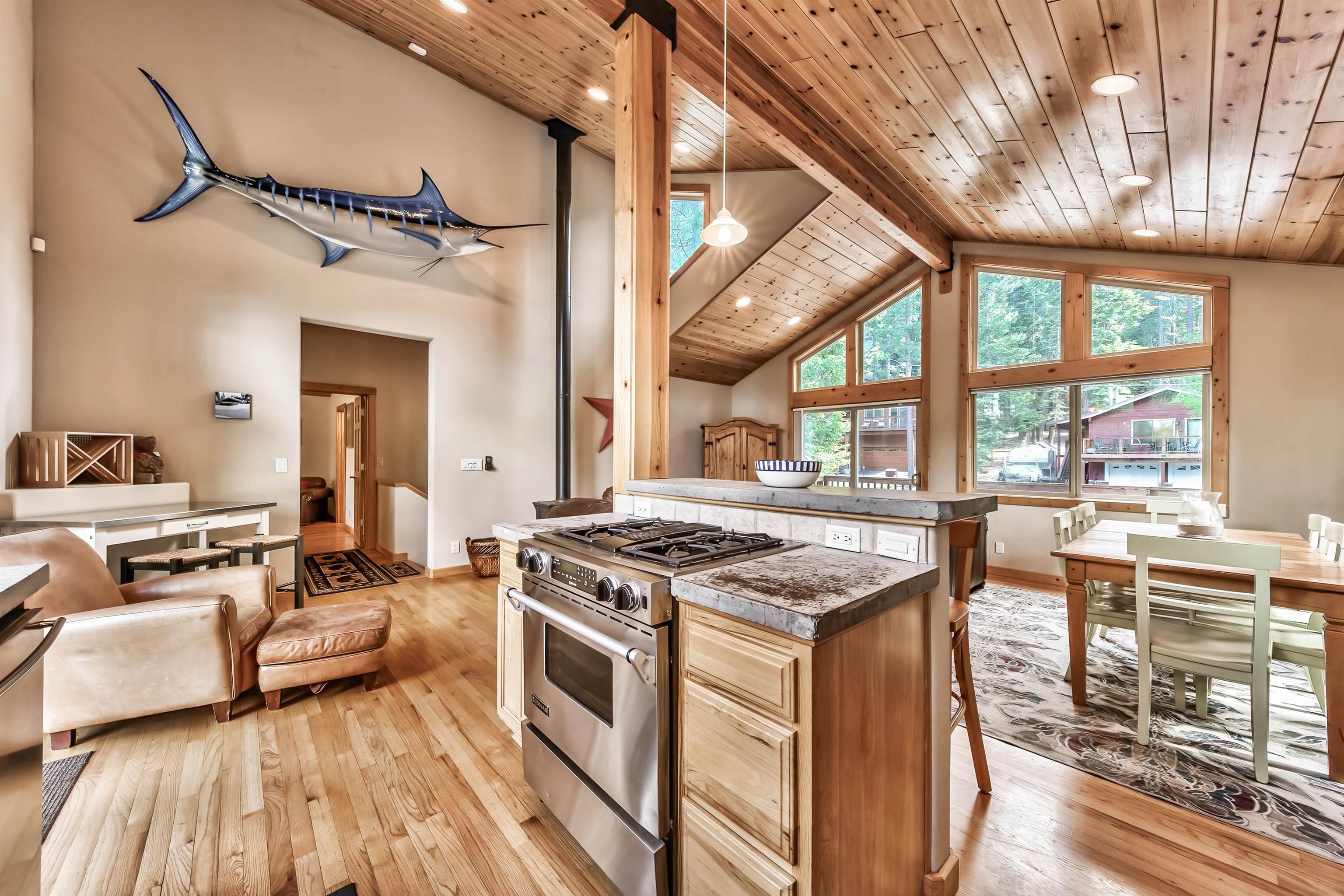 10488 Heather Road Truckee, CA 96161 - Photo 12 of 21 a open kitchen with stainless steel appliances granite countertop a stove and cabinets