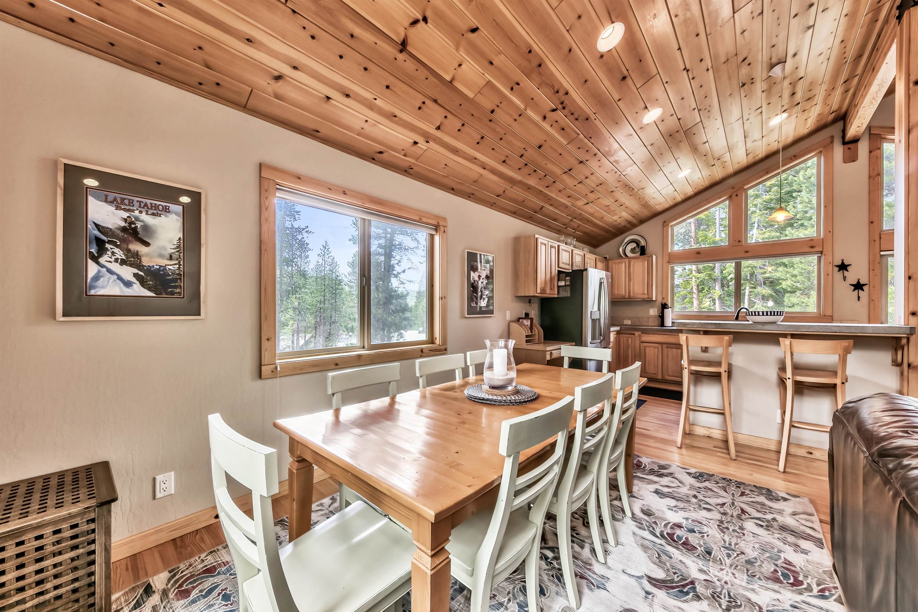 10488 Heather Road Truckee, CA 96161 - Photo 9 of 21 a view of a dining room with furniture window and outside view