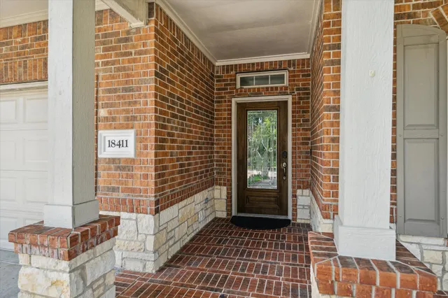 a view of a door and a balcony