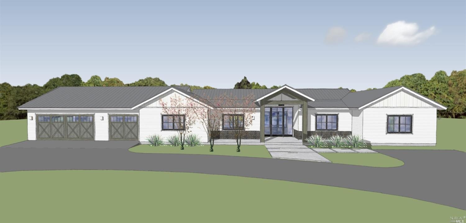 1541 Redwood Hill Road Santa Rosa, CA 95404 - Photo 1 of 1 a front view of a house with a yard and garage