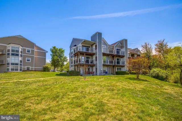 a front view of a building with a big yard and palm trees