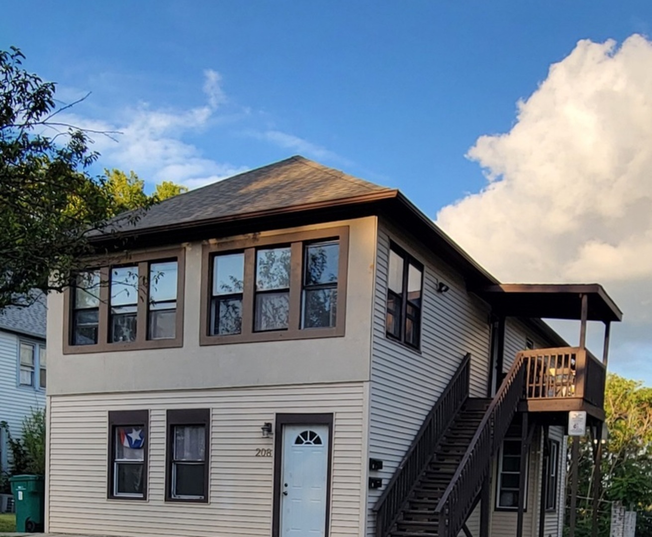 a front view of a house