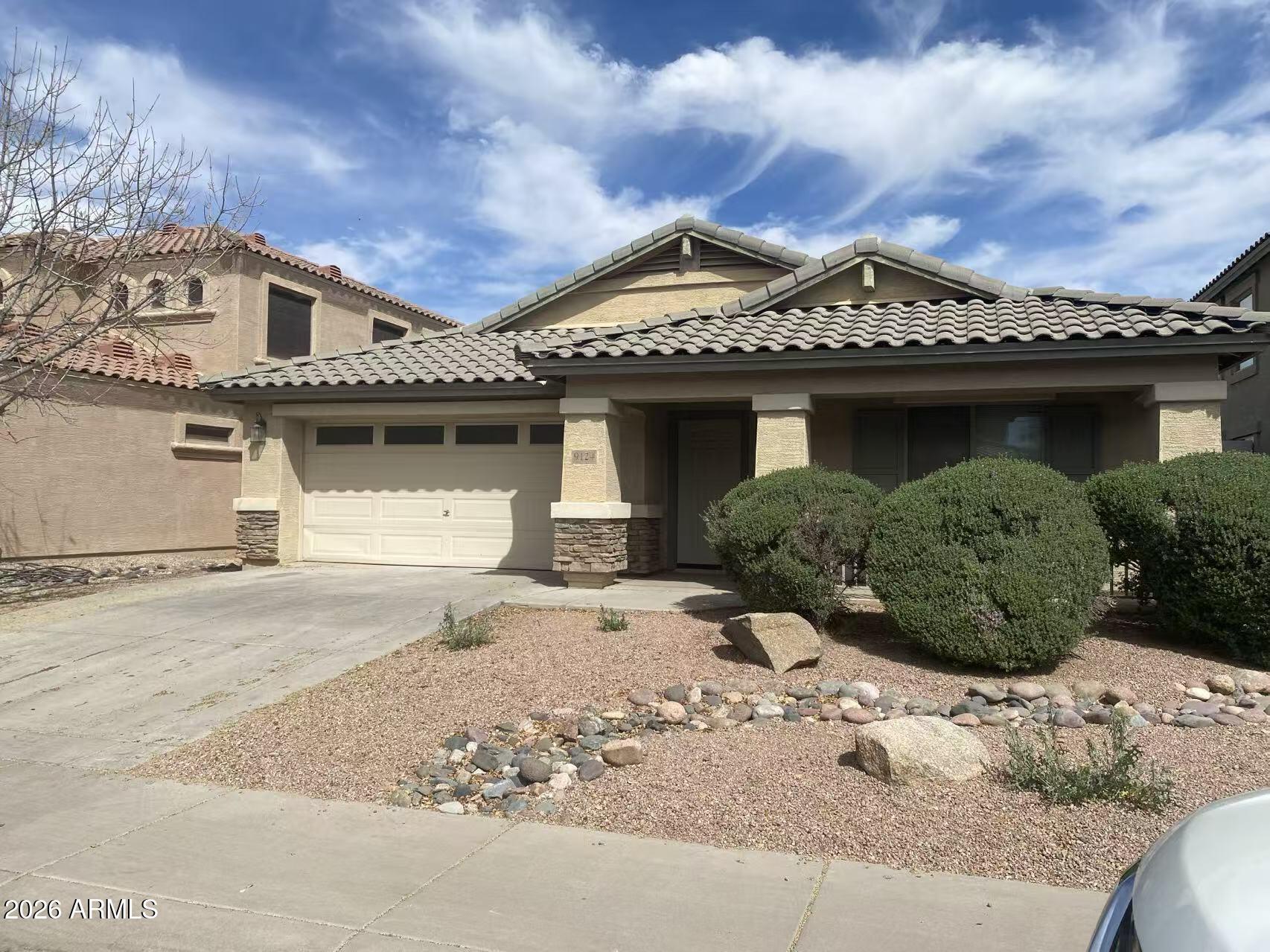 a front view of a house