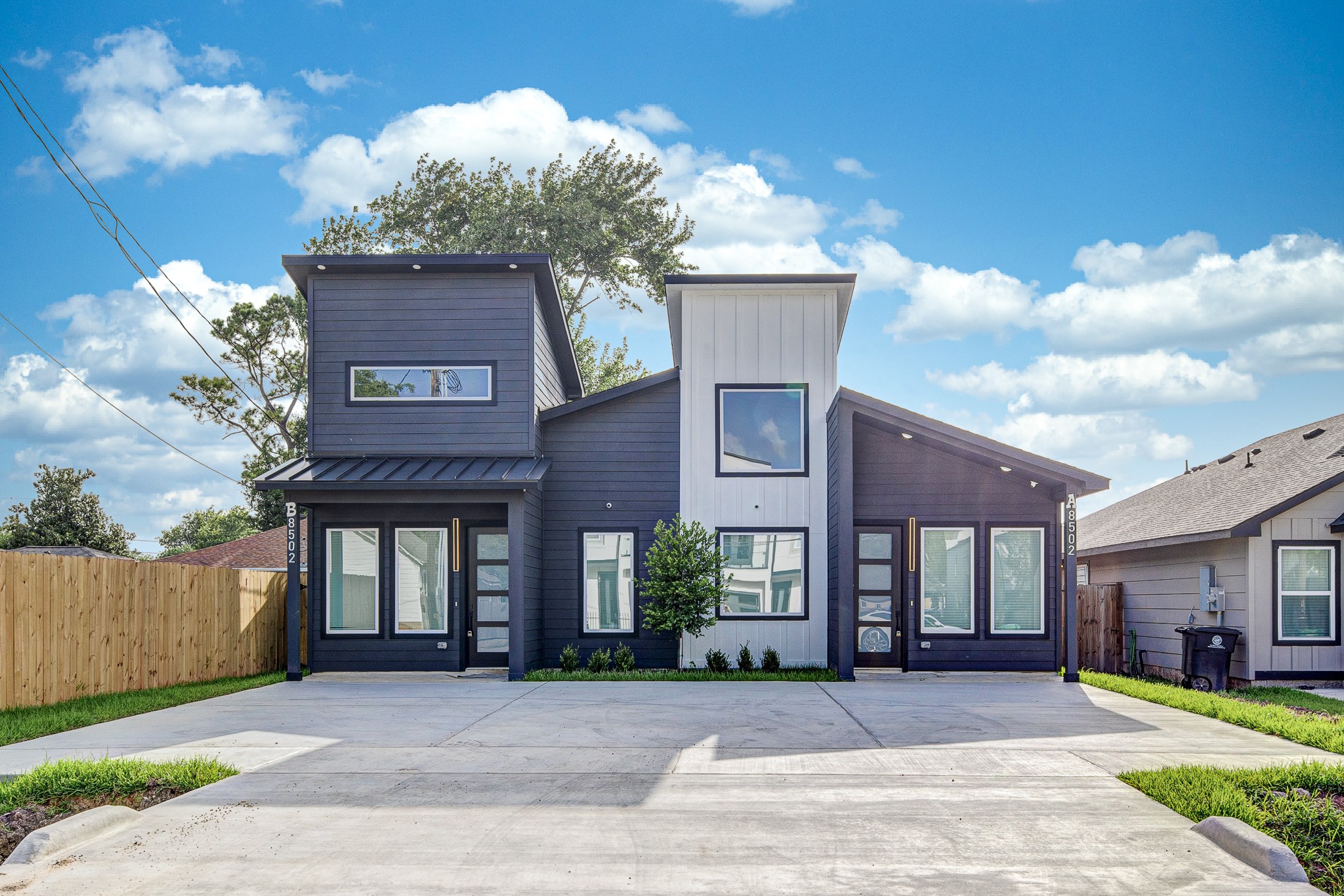 a front view of a house