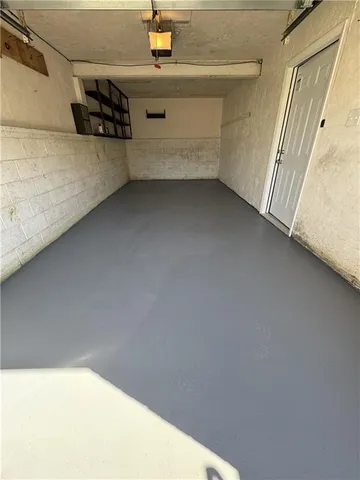 a view of a garage