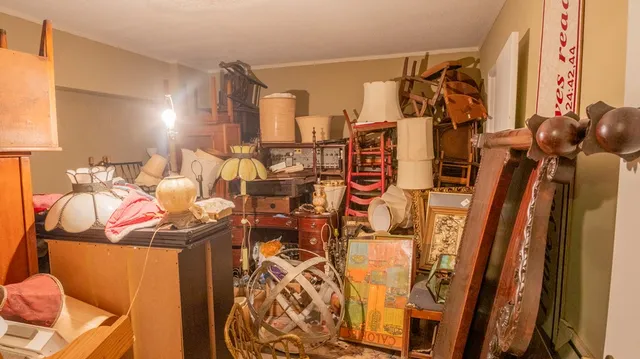 a view of a house with a yard and large tree