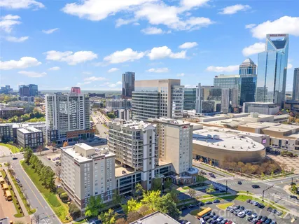 a view of city with a tall buildings