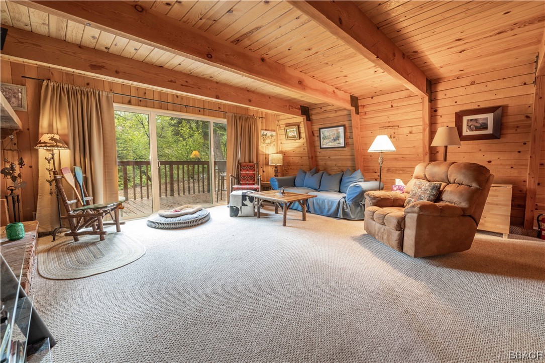 43527 Shasta Road Big Bear Lake, CA 92315 - Photo 6 of 25 a living room with furniture and a large window