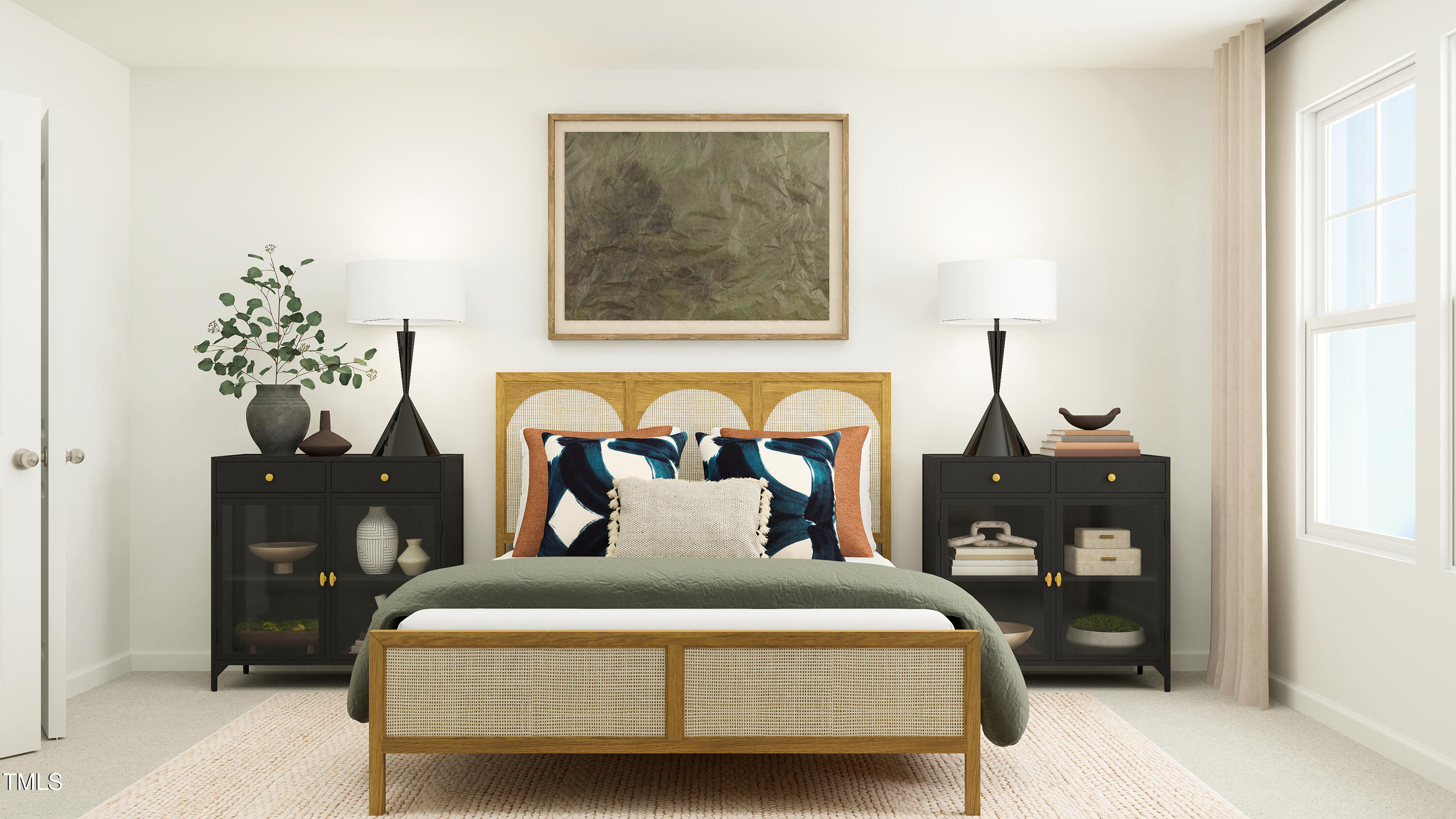 300 Thompson Overlook Way Smithfield, NC 27577 - Photo 26 of 41 a bed room with a bed and a painting on the wall