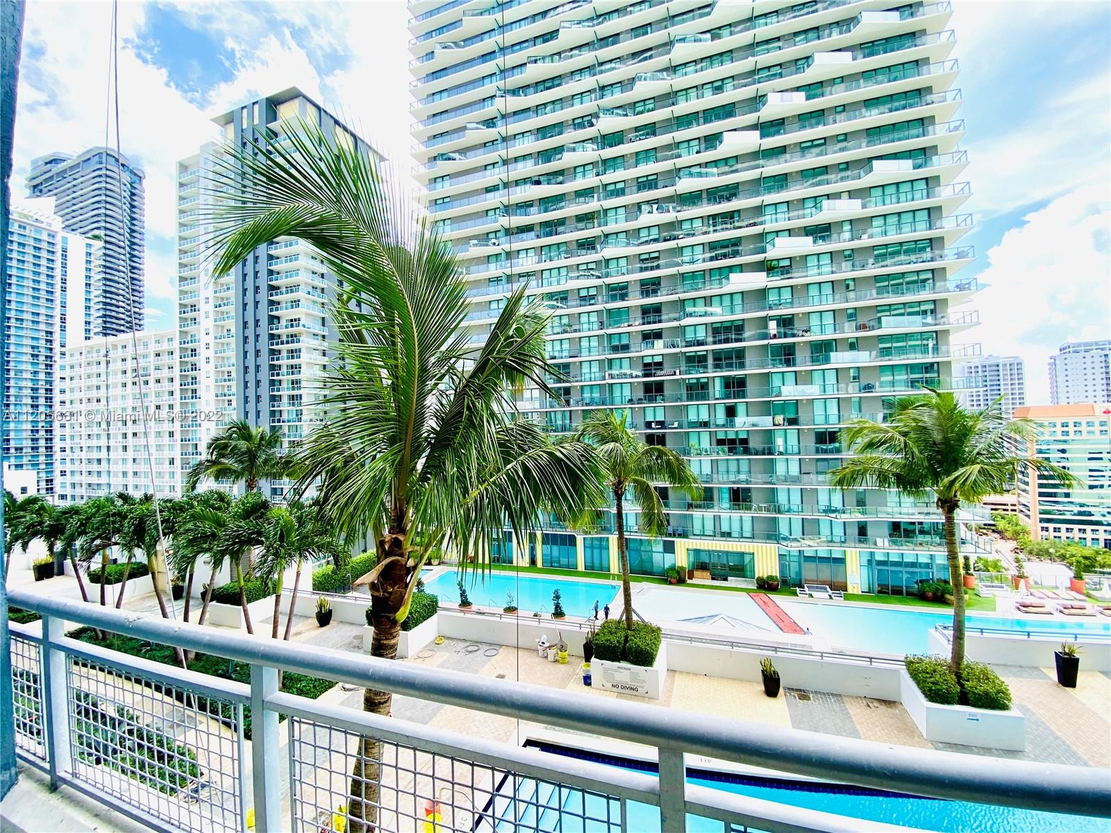 60 Southwest 13th Street, Unit 1412 Miami, FL 33130 - Photo 31 of 39 a view of a swimming pool with a patio