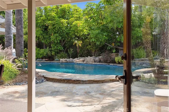 a view of a porch door