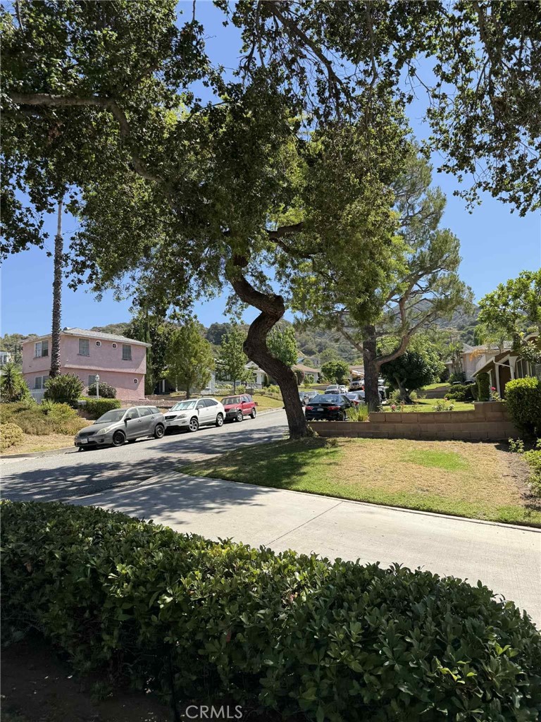 a view of street with houses