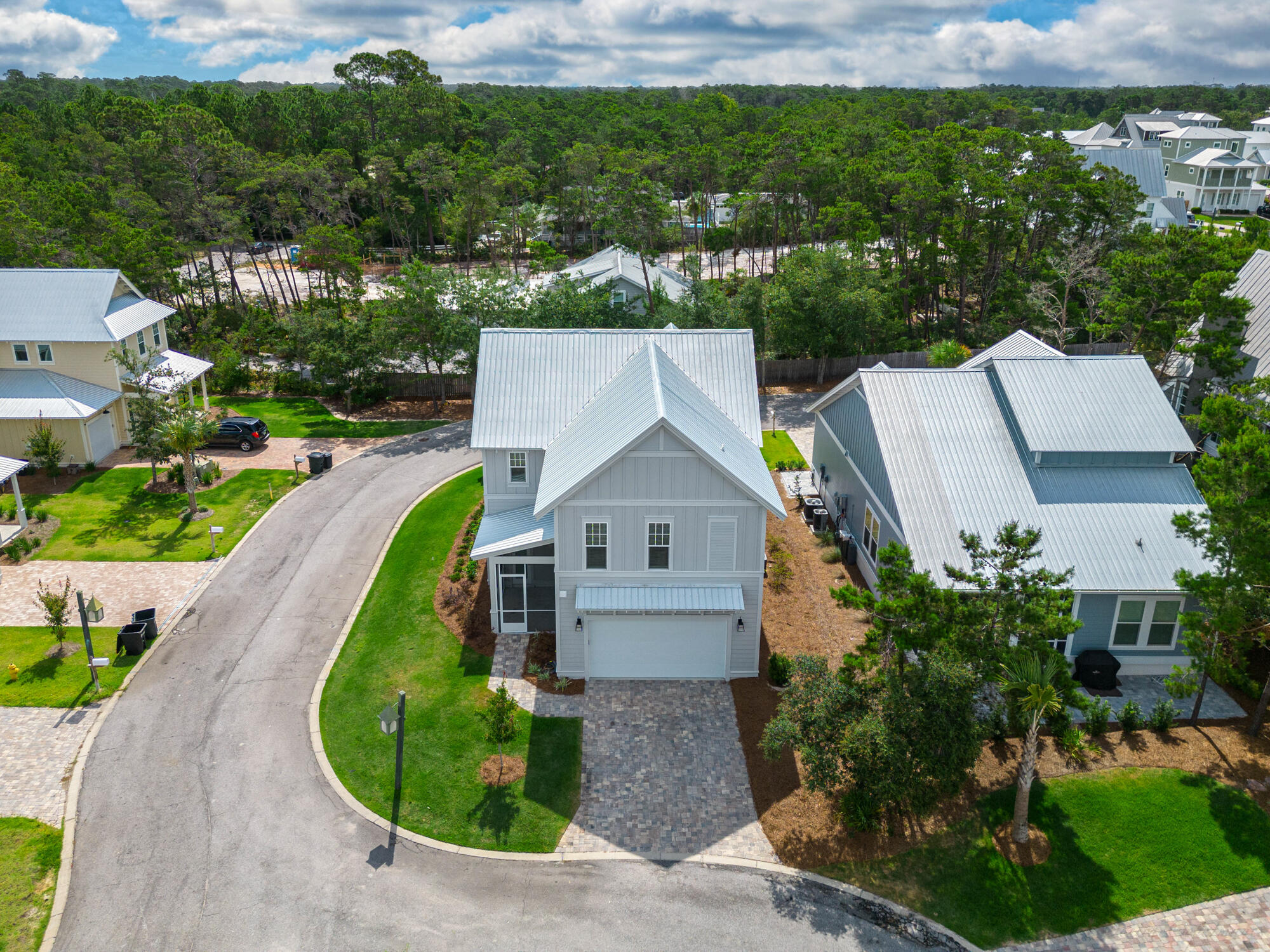 191 West Willow Mist Road Inlet Beach, FL 32461 - Photo 53 of 82 an aerial view of a house with a garden and trees