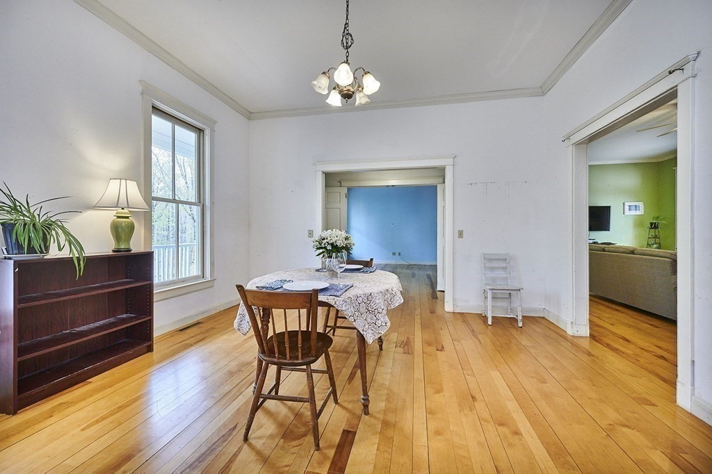1700 Main Poland Road Conway, MA 01096 - Photo 16 of 42 a view of a dining room with furniture and wooden floor