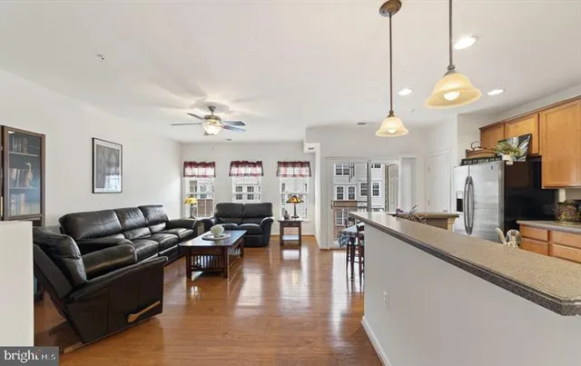 a view of a balcony from door