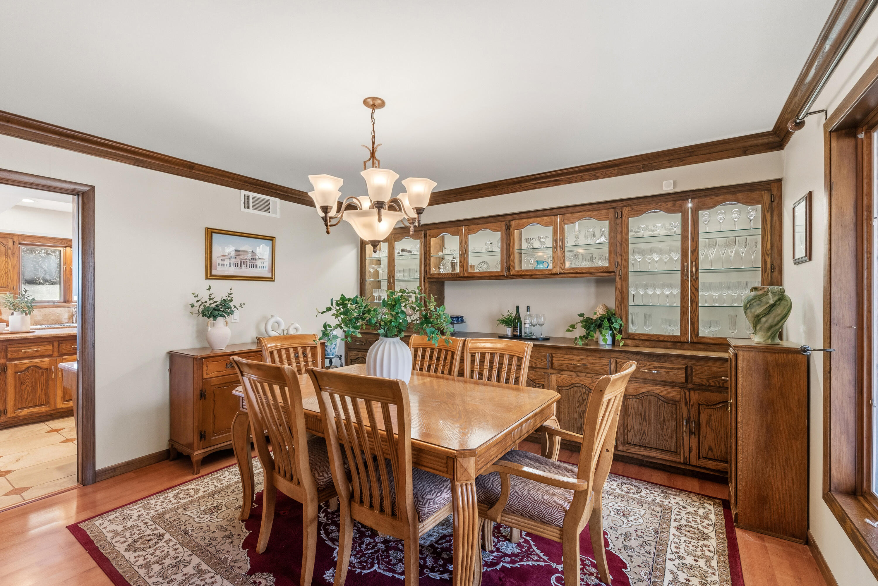 12785 West Bobwood Road New Berlin, WI 53151 - Photo 4 of 39 Great for Parties and Holidays! Built-in Buffet/Cabinet with Lighting