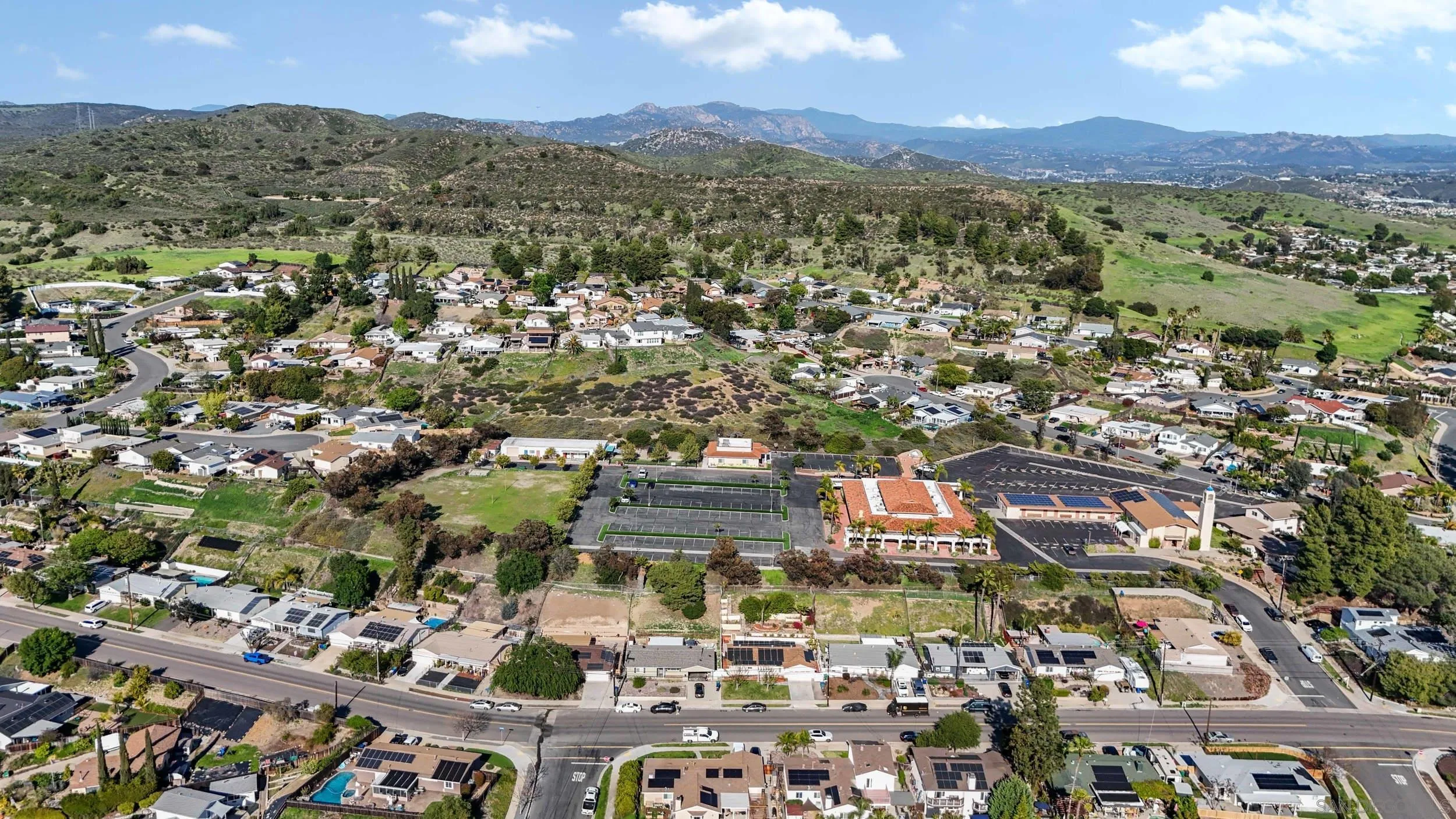 10019 Settle Road Santee, CA 92071 - Photo 11 of 35 an aerial view of residential building and street