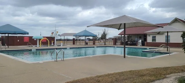 an aerial view of house with outdoor space