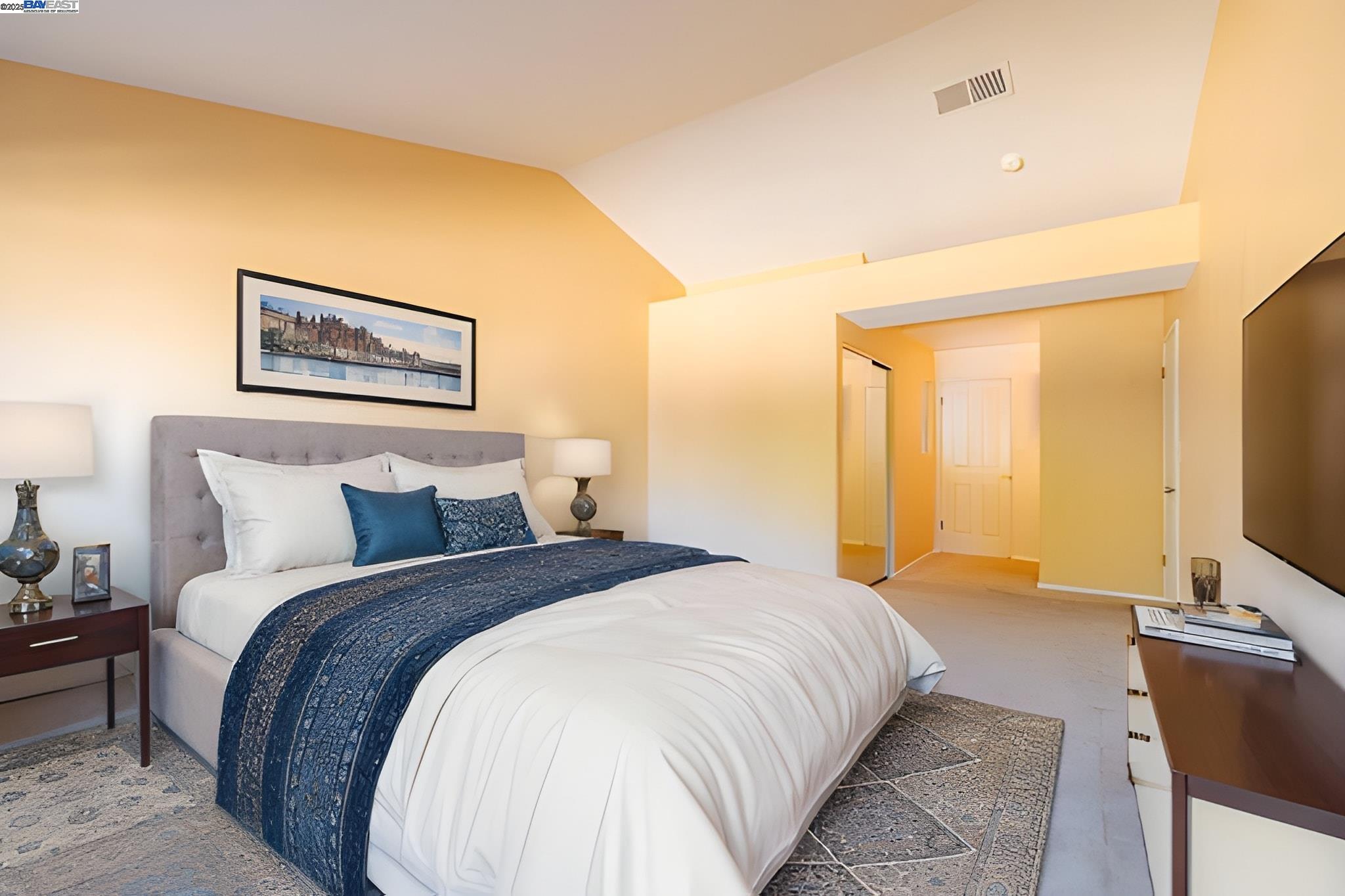 123 Pelican Loop Pittsburg, CA 94565 - Photo 20 of 60 a bedroom with bed and flat screen tv